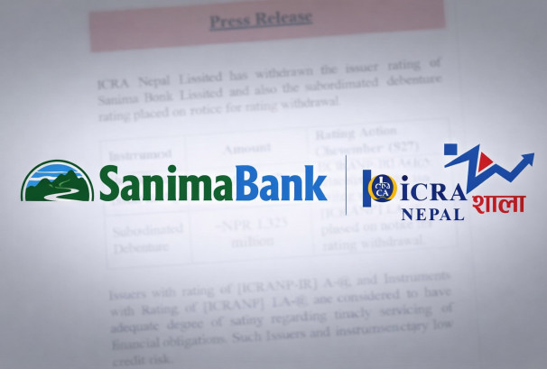 लगानीकर्तालाई झट्का: सानिमा बैंकको रेटिङ अचानक फिर्ता