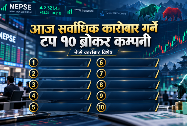 शीर्ष ६ वटा ब्रोकरबाट उच्च खरिद माग, कुनबाट कति ?