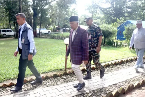भोटेकोशी बाढी प्रभावित क्षेत्रमा राष्ट्रपति पौडेलको स्थलगत अवलोकन