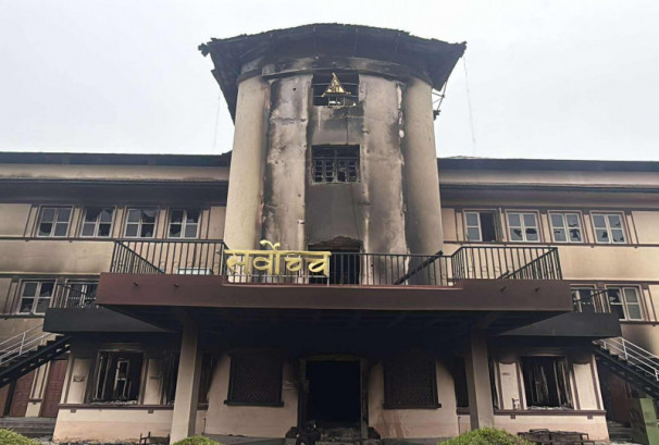 सर्वोच्च अदालतको निर्माणाधीन भवनमा फेरि आगलागी