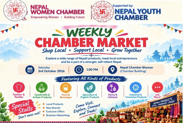 नेपाल महिला चेम्बरको ‘चेम्बर बजार’ असोज १७ गतेदेखि सञ्चालनमा आउने