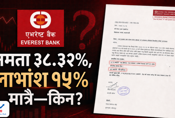 निकै राम्रो लाभांश क्षमता हुँदा पनि एभरेष्ट बैंकले किन १५ प्रतिशत मात्रै बाँड्न खोज्यो ?