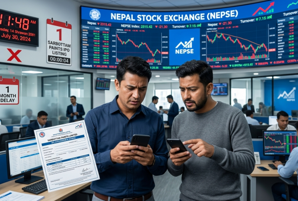 एक महिनासम्म पनि सर्वोत्तम पेन्ट्सको आईपीओ नेप्सेमा सूचीकरण भएन, लगानीकर्ता अन्योलमा !