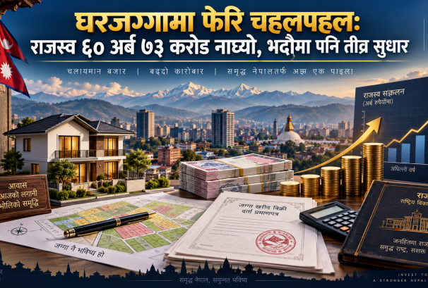 घरजग्गा कारोबार फर्कियो लयमा, एक वर्षमै राजस्व संकलन ८ अर्बभन्दा बढी वृद्धि