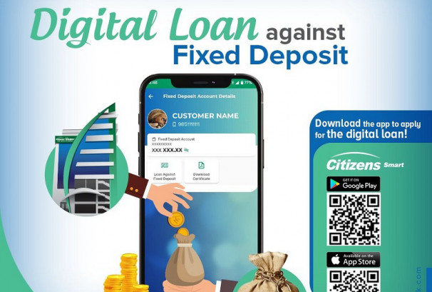 सिटिजन्स बैंकका ग्राहकले मुद्दती निक्षेप धितोमा अनलाइन माध्यमबाटै कर्जा लिन सक्ने