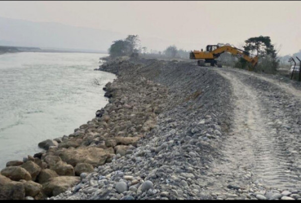 सुस्तामा भारतीय एसएसबीको हस्तक्षेपः ३०० मिटर नेपाली भूमि पसेर बाँध भत्काइयो