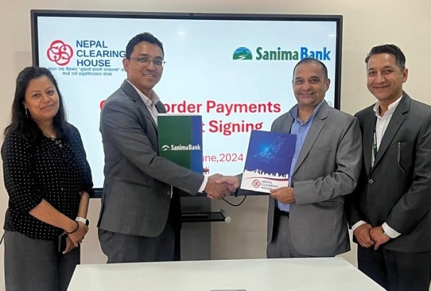 सानिमा बैंक र एनसीएचएलबीच अन्तरदेशीय डिजिटल भुक्तानीका लागि सहकार्य