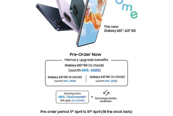 सामसुङ नेपालले Galaxy A57 5G र Galaxy A37 5G सार्वजनिक गर्दै, आकर्षक अफरसहित प्रि-अर्डर सुरु