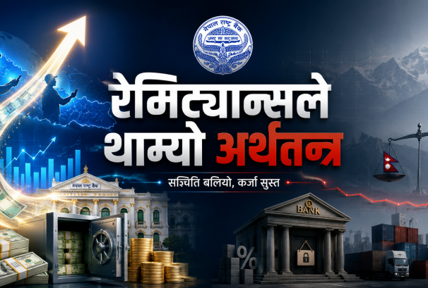 रेमिट्यान्सले थाम्यो अर्थतन्त्रः सञ्चिति ३७ खर्ब नाघ्दा कर्जा सुस्त, पूँजीगत खर्च उल्टै घट्यो
