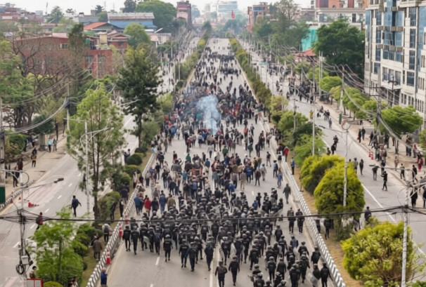 एमाले आन्दोलनमा आफ्नाकै छैन साथ, प्रदर्शनकारीभन्दा सुरक्षाकर्मी धेरै !