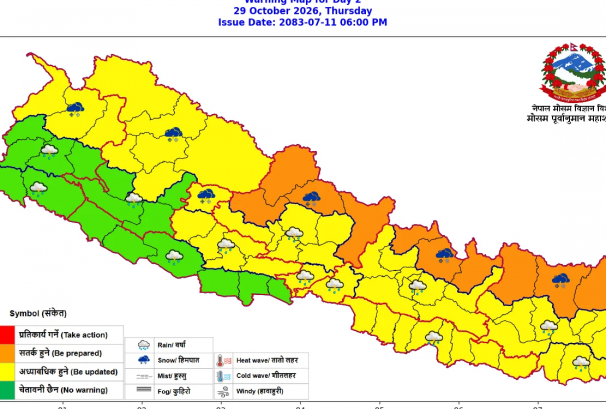आजदेखि नेपालमा चक्रवात ‘अर्नब’को प्रभाव, धेरै स्थानमा वर्षा र हिमपातको सम्भावना