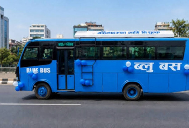 काठमाण्डौमा साउन १ गतेदेखि महिलाका लागि ‘ब्लू बस’ सेवा सञ्चालनमा आउने