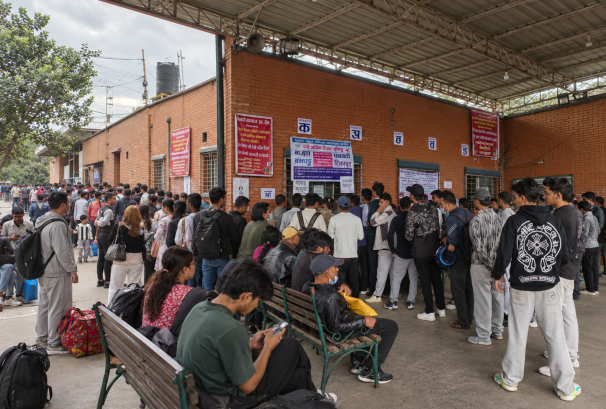 दशैंको अग्रिम टिकट खुल्नेबित्तिकै बसपार्कमा भीड, यात्रुको गुनासो– ‘सिट छैन, भाडा पनि महँगियो’