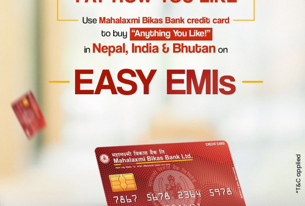 महालक्ष्मी विकास बैंकद्वारा क्रेडिट कार्ड भुक्तानीमा मासिक किस्ता सुविधाको शुभारम्भ