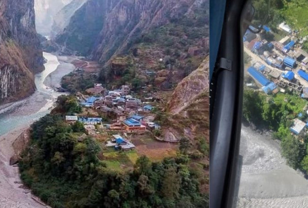 बूढीगण्डकीको बाढीले जगत गाउँको सम्पर्कविच्छेद, ९ घर बगे, २५ घरपरिवार प्रभावित