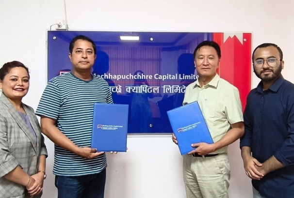 माछापुच्छ्रे क्यापिटल र अप्पर स्याङ्गे हाईड्रोपावरबीच सेयर रजिष्ट्रार सम्झौता