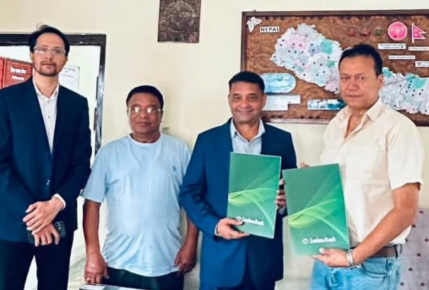 ट्रक व्यवसायी महासंघ र सानिमा बैंकबिच सम्झौता, नागढुंगा सुरुङमार्गको शुल्क भुक्तानी क्यूआरबाट हुने