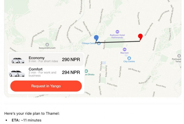 याङ्गो राइडको च्याट जीपीटी एकीकरण, २५ भन्दा बढी देशमा इनच्याट यात्रा योजना सुविधा सुरु