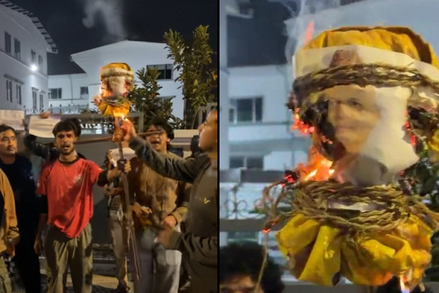 एमालेभित्र 'युवा विद्रोह' चर्कियो, महासचिवको पुतला दहन