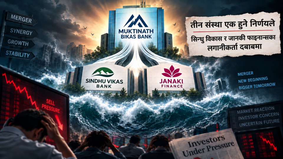 तीन संस्था एक हुने निर्णयले तरंग, सिन्धु विकास र जानकी फाइनान्सका लगानीकर्ता दबाबमा