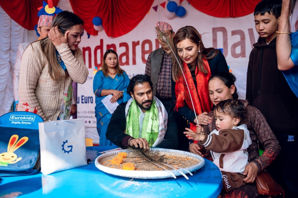 गोल्याण ग्रुपको शैक्षिकवृत्ति प्राप्त ३ बालबालिकाको अक्षरारम्भ