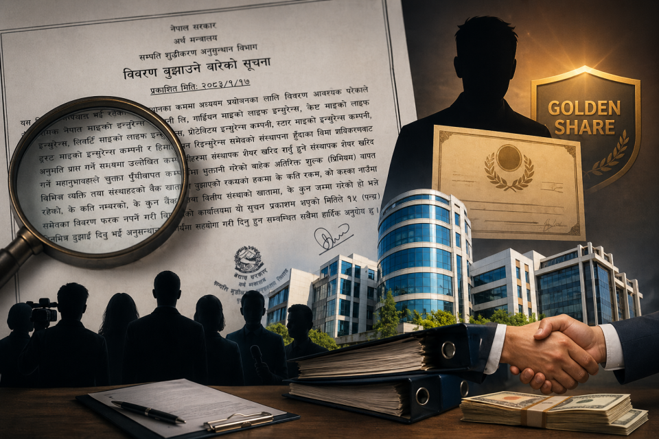 दीपक भट्टका कम्पनीका ‘गोल्डेन सेयर’ लिनेहरू निगरानीमा, पत्रकारदेखि प्रशासकसम्मको भुक्तानी विवरण माग