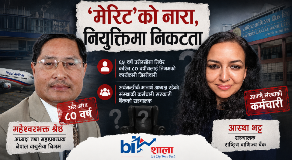 युवाको सरकारमा ८० वर्षीय कार्यकारी, अर्थमन्त्रीको बैंक नियुक्तिमा स्वार्थको छाया