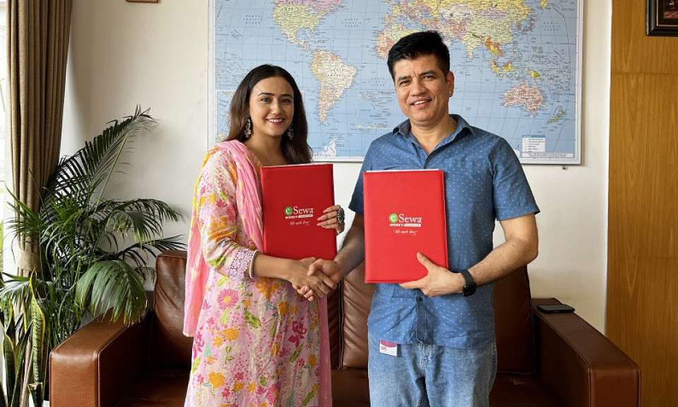 ई-सेवा मनि ट्रान्सफरको ब्राण्ड फेसको रूपमा पुनः स्वस्तिमा खड्का नियुक्ति