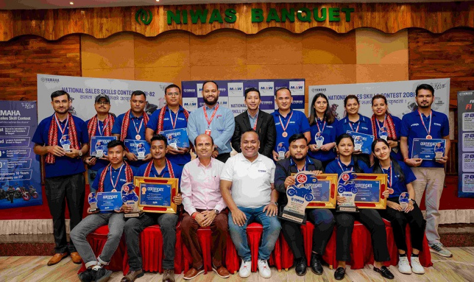 यामाहा नेपालद्वारा उत्कृष्ट सेल्स प्रतिभालाई सम्मान गर्दै ‘नेसनल सेल्स स्किल कन्टेस्ट २०८२’ सम्पन्न