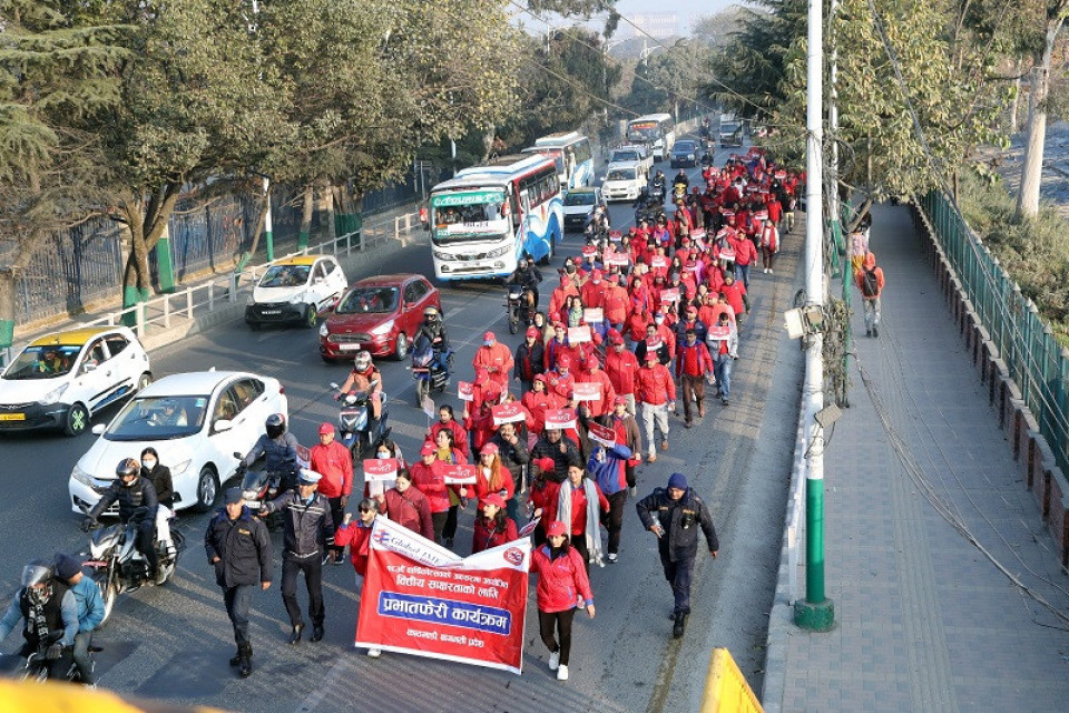 ग्लोबल आइएमई बैंकको वार्षिकोत्सवको अवसरमा सातै प्रदेशमा वृहत प्रभातफेरि कार्यक्रम आयोजना