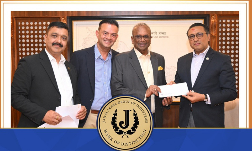 जावलाखेल ग्रुप अफ इन्डस्ट्रिजद्वारा प्रधानमन्त्री दैवी प्रकोप उद्धार कोषमा ३ करोड रुपैयाँ सहयोग