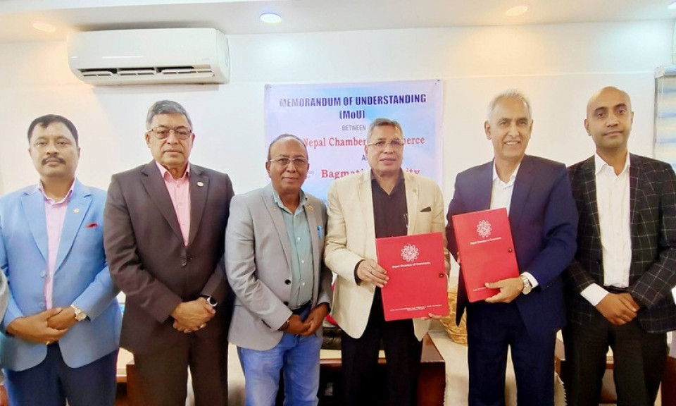 नेपाल चेम्बर अफ कमर्स र बागमती विश्वविद्यालयबीच रणनीतिक सहकार्यका लागि समझदारी