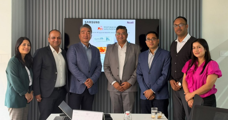 एनसेल–सामसङ सहकार्य, घरायसी विद्युतीय उपकरणमा ३१ प्रतिशतसम्म छुट