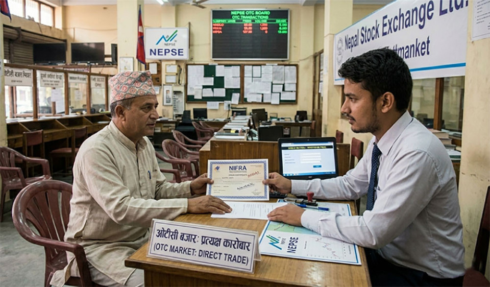 ओटिसी बजारमा हुने सेयर कारोबार ८३.२४% ले बढ्यो