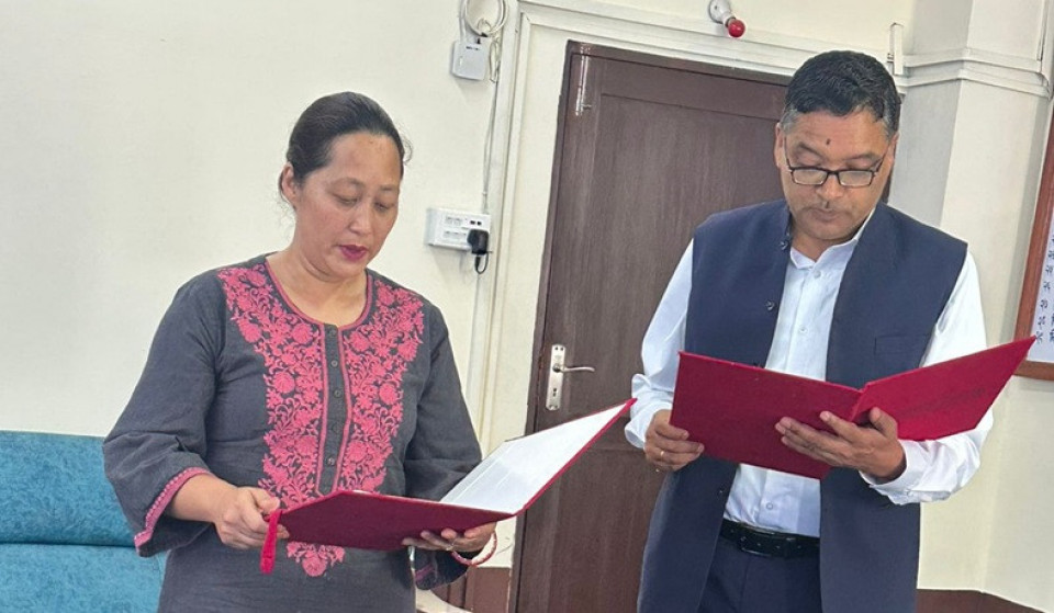 गणपति लघुवित्तकी नवनियुक्त अध्यक्ष प्रधानाङद्वारा पद तथा गोपनियताको शपथ ग्रहण