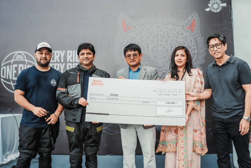रोयल इन्फिल्डको ‘वन राइड’मा देशभरबाट १,५०० बढी सहभागी, डाउन सिन्ड्रोम एसोसिएसनलाई २ लाख सहयोग