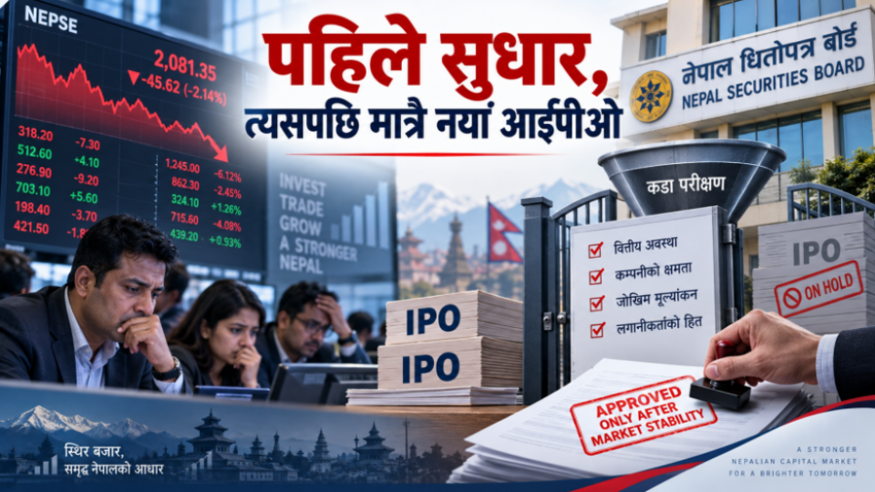 सेबोनलाई लगानीकर्ताको सुझाव : ‘नीतिगत सुधार नगरी नयाँ आईपीओ स्वीकृत नगर’