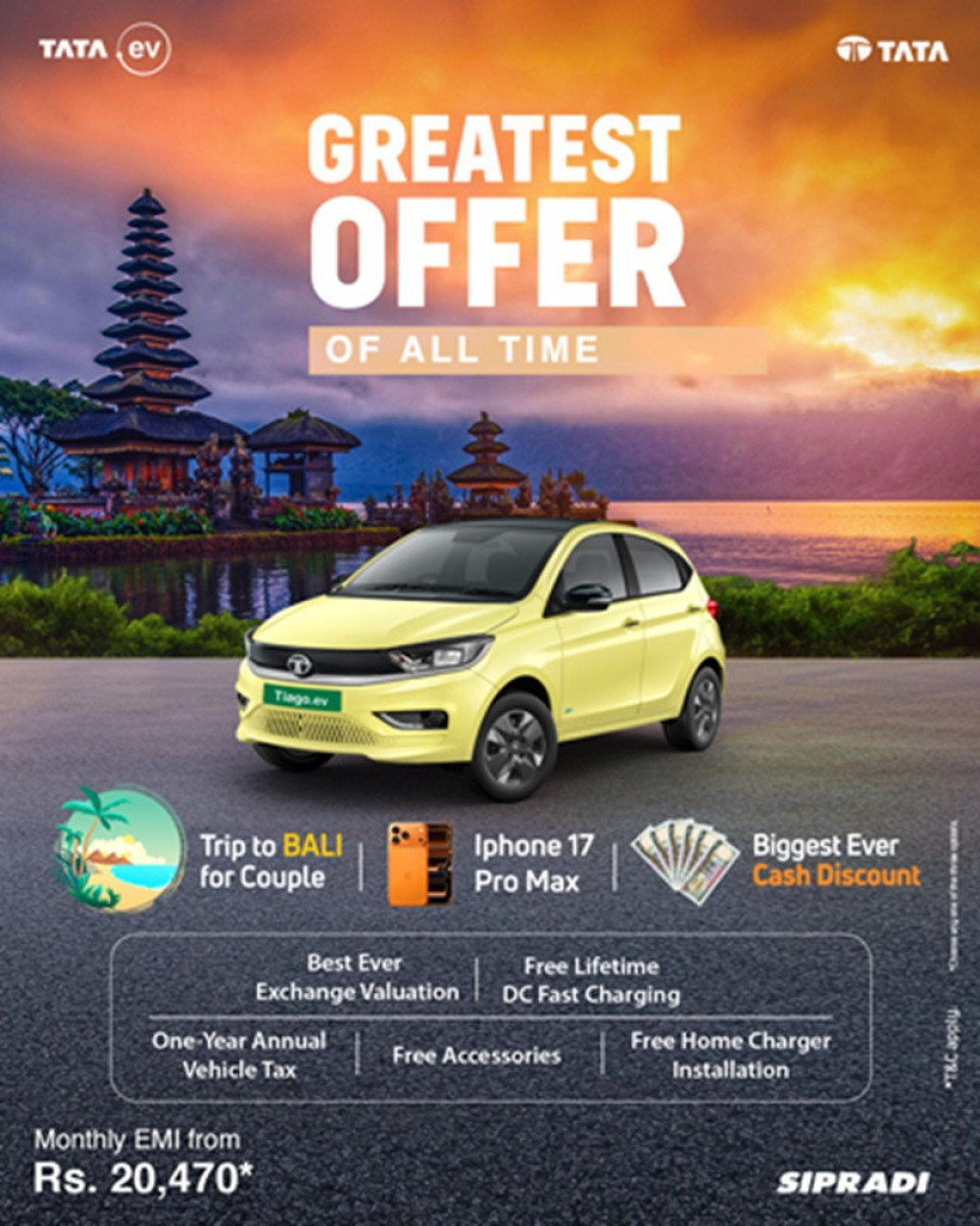 टाटा टियागो.ईभीमा आकर्षक अफर घोषणा