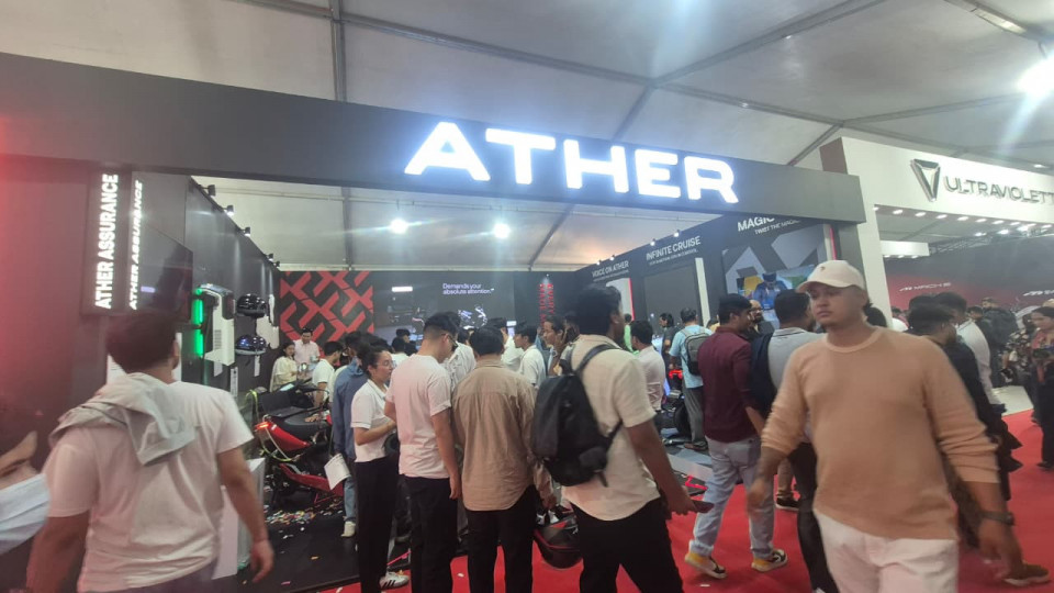 नाइमा मोबिलिटी एक्स्पोमा एथरको ५०० बढी बुकिङ, नयाँ ‘ओभरटोन सिरिज’मा आकर्षण