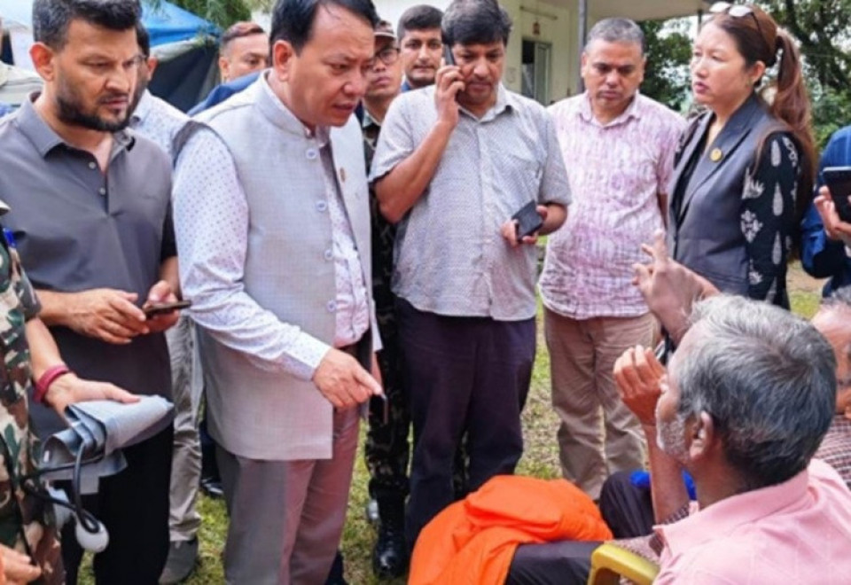 बागमतीका मुख्यमन्त्री थापामगर बाढी प्रभावित क्षेत्रको स्थलगत निरीक्षणमा