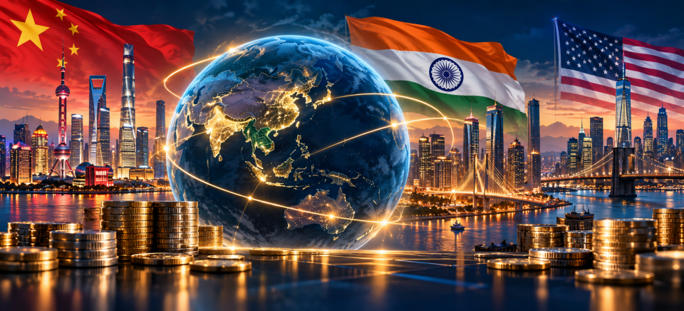 विश्व अर्थतन्त्रको शक्ति सन्तुलन फेरिने प्रक्षेपण, चीन पहिलो र भारत दोस्रो बन्दा अमेरिका तेस्रो