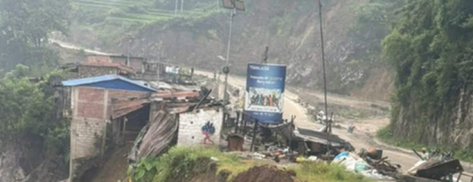 त्रिशूली नदीको बाढीले गल्छीमा चार घर बगायो