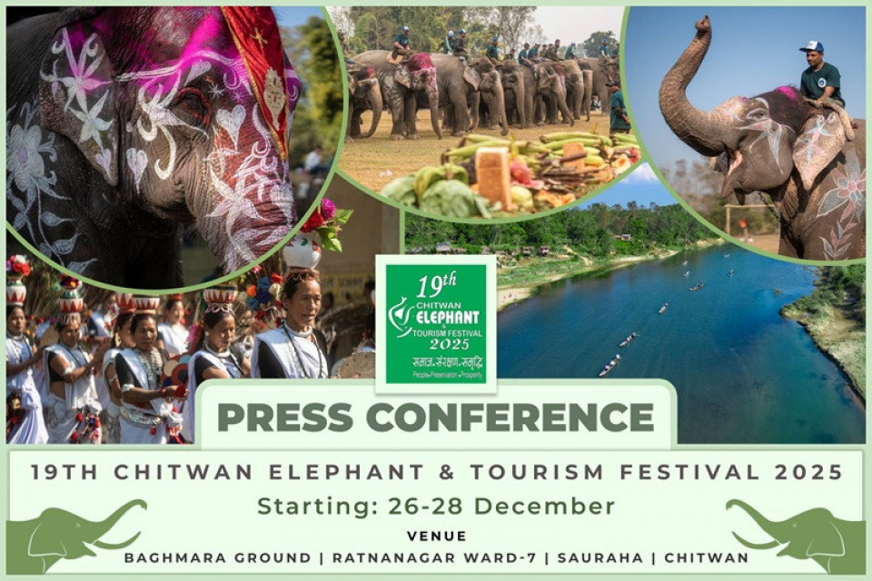 चितवनमा पुस ११ देखि १९ औं हात्ती तथा पर्यटन महोत्सव हुने
