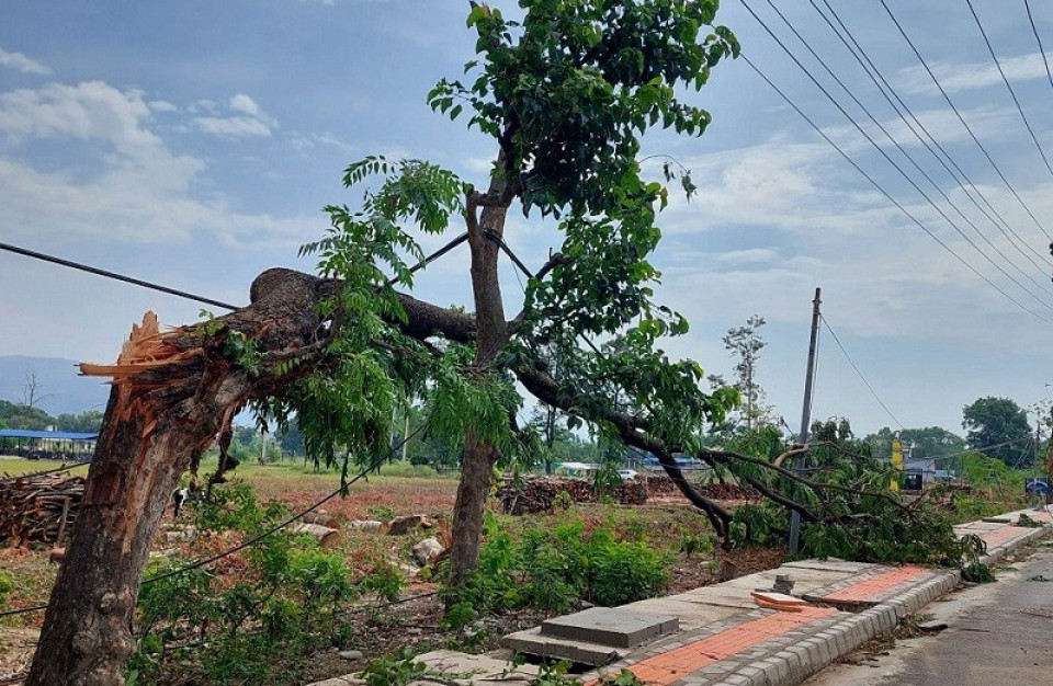 लुम्बिनी , कर्णाली र सदूररपश्चिम प्रदेशमा हावा हुरीको सम्भावना