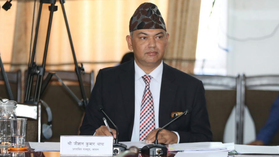 जापानका प्रस्तावित राजदूत थापाको ‘पीआर’ र स्वार्थको द्वन्द्वमाथि संसदीय प्रश्न