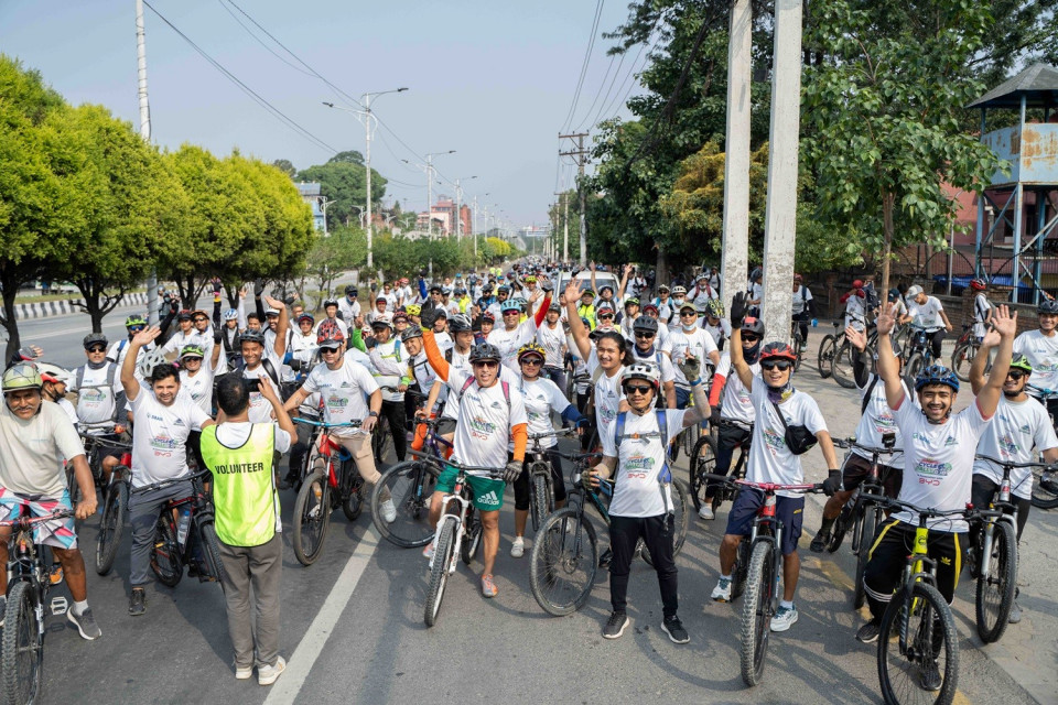 सांग्रिलाको साइकल  र्‍यालीमा ओइरिए सर्वसाधारण