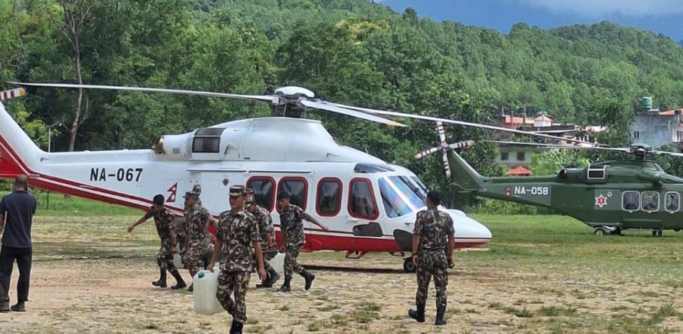 भोटेकोशी बाढीपछि ११४ जनाको हवाई उद्धार